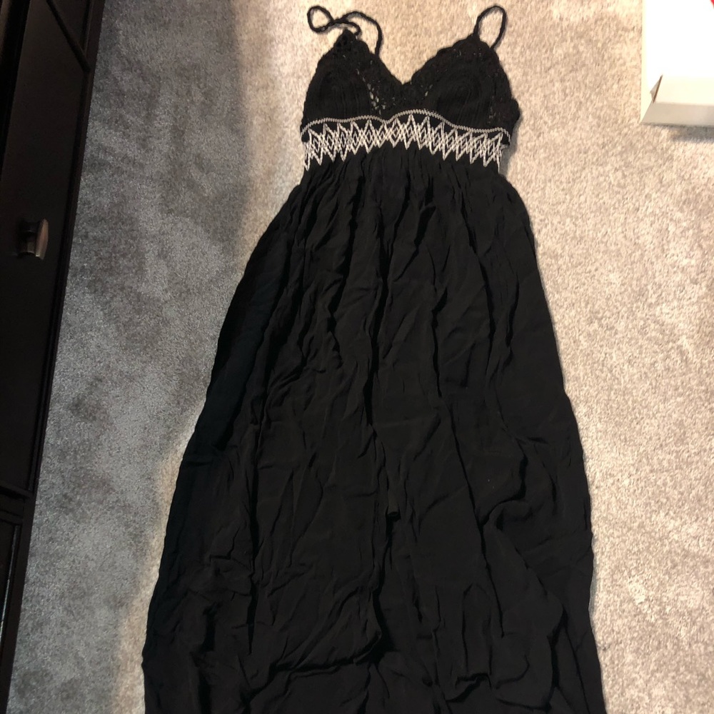 Black maxi beach dress
